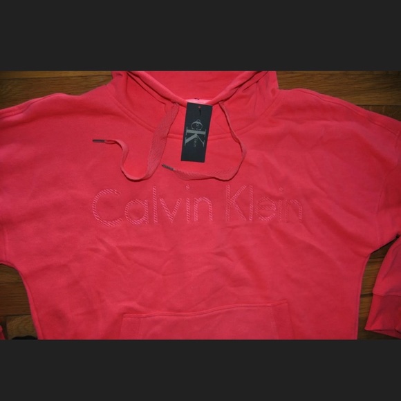 ck pink hoodie